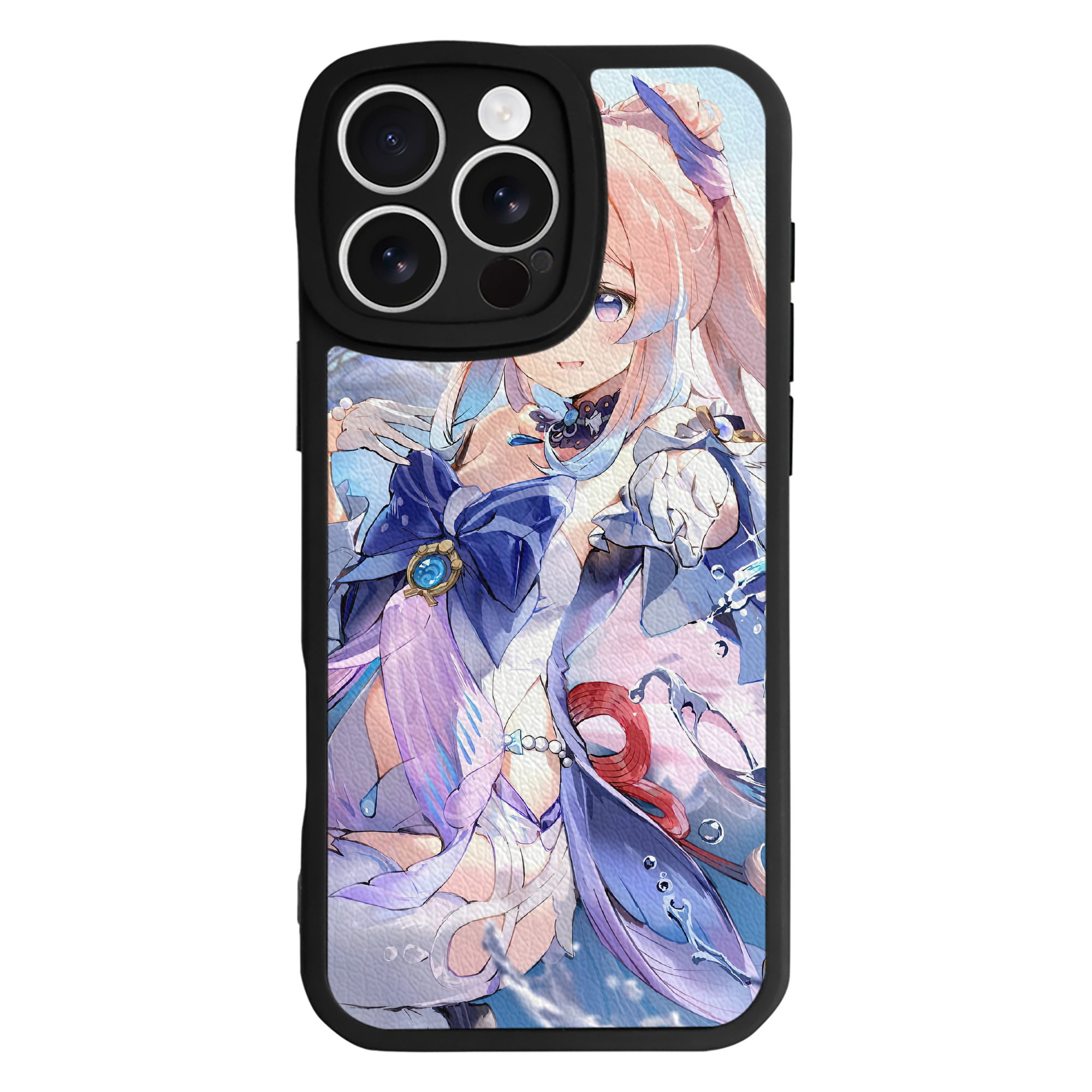 げんし神 genshin 【iPhone 16シリーズ対応】シリコンスマホケース（レザー調） 材質：シリコン